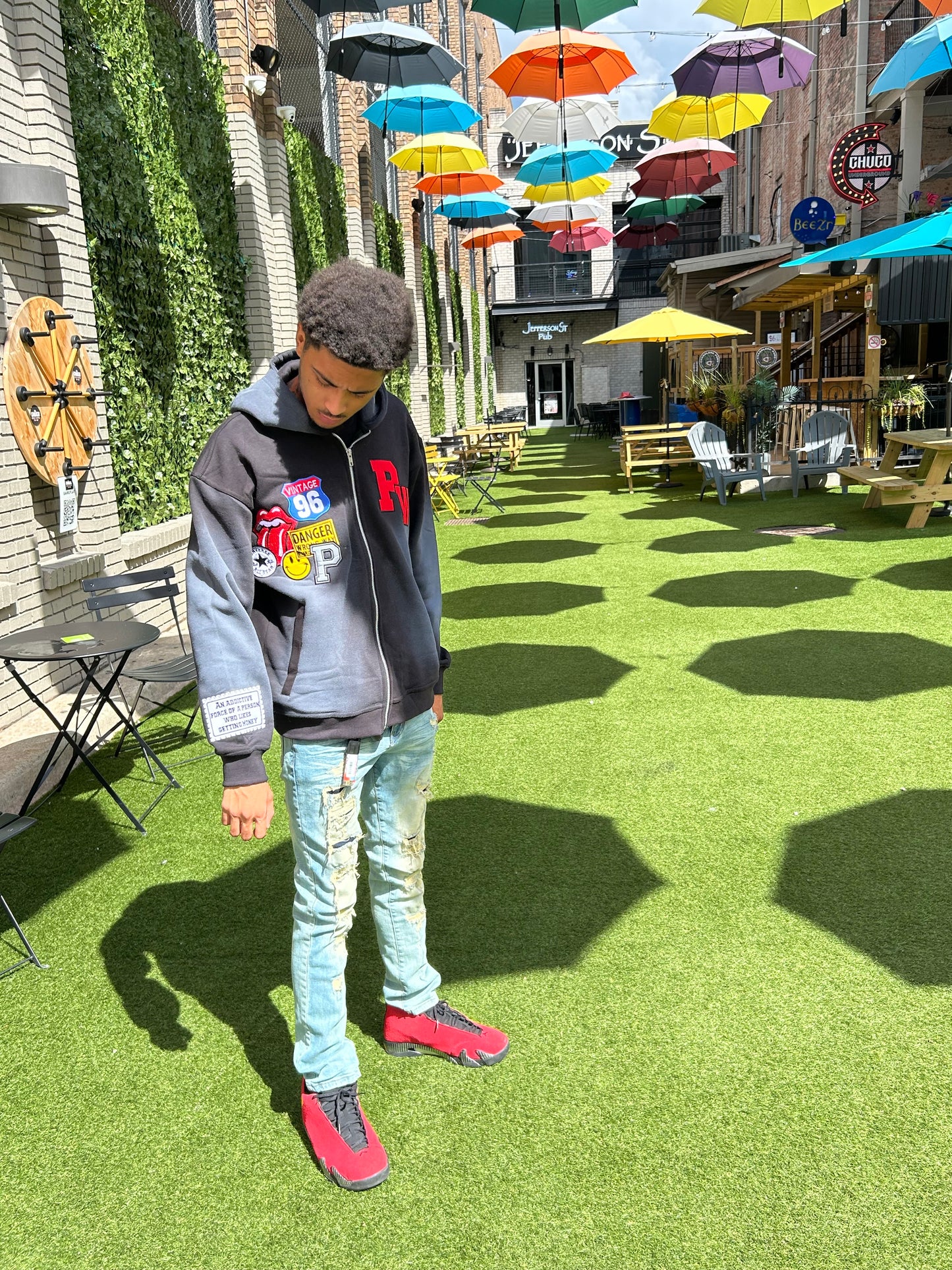 “PW” (PunkoutWrld) Addictive to Money Patch Hoodies