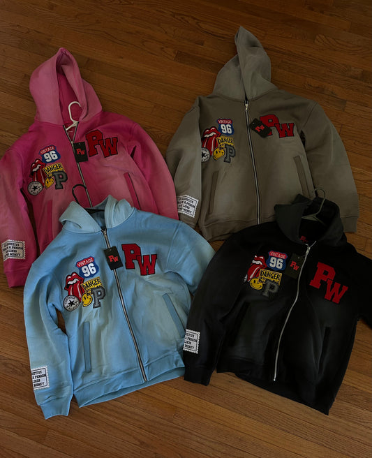 “PW” (PunkoutWrld) Addictive to Money Patch Hoodies