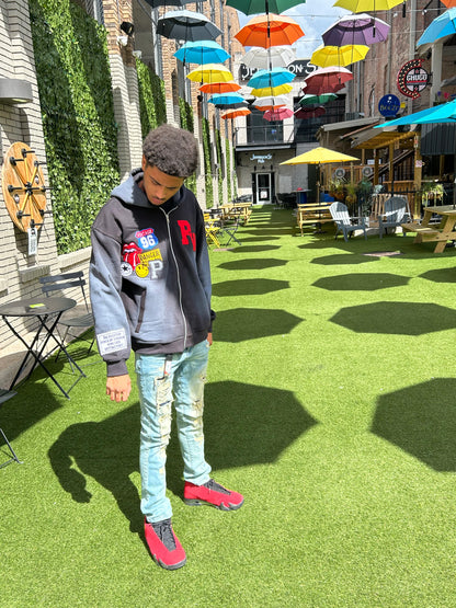 “PW” (PunkoutWrld) Addictive to Money Patch Hoodies