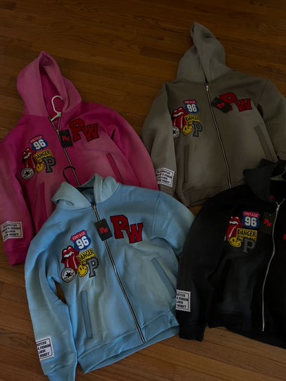“PW” (PunkoutWrld) Addictive to Money Patch Hoodies